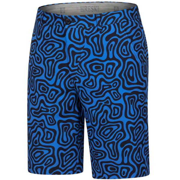 Blue with black lines Golf Shorts - Hreski 105 - Hreski.com | Wild