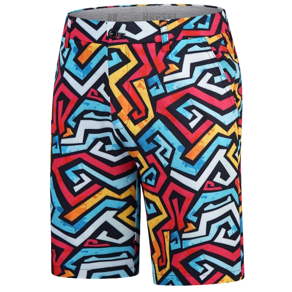 Orange Red Blue Graffiti Golf Shorts - Hreski 107
