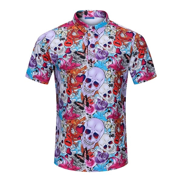 Skulls and Roses Golf Shirt - Hreski 108 - Hreski.com