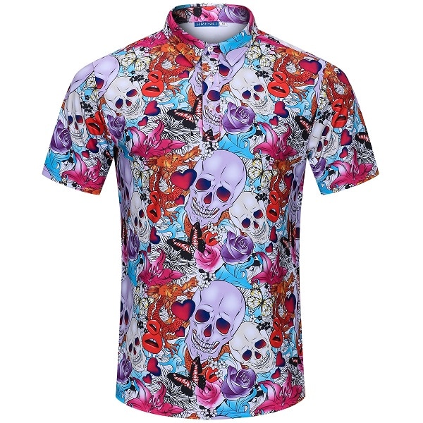 Skulls and Roses Golf Shirt - Hreski 108 - Hreski.com | Wild Designs ...