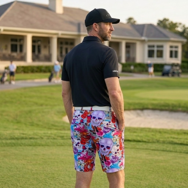 Skulls and Roses Golf Shorts - Hreski 108 - Image 4