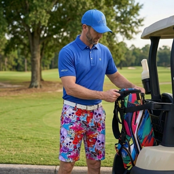 Skulls and Roses Golf Shorts - Hreski 108 - Image 5
