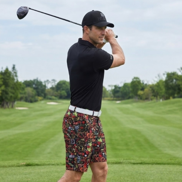 Alternative view of Wine Golf Shorts - Hreski 112