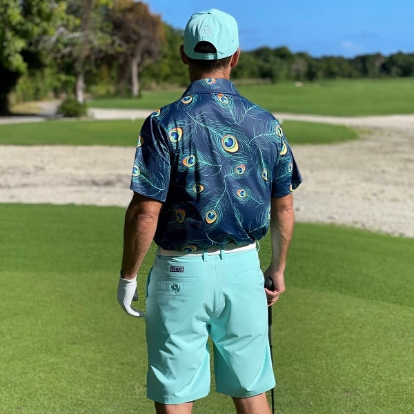 Peacock Golf Shirt - Hreski 113 - Hreski.com | Wild Designs Golf Clothing