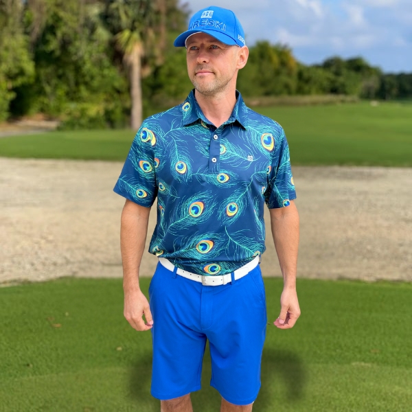 Peacock Golf Shirt - Hreski 113 - Hreski.com | Wild Designs Golf