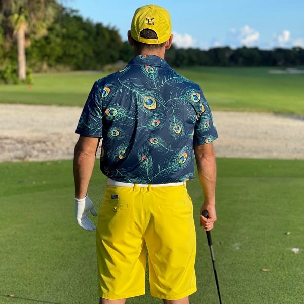 Peacock Golf Shirt - Hreski 113 - Hreski.com | Wild Designs Golf Clothing