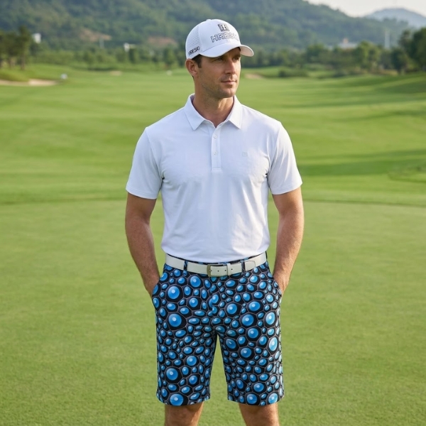 Alternative view of Blue Bubbles Golf Shorts - Hreski 118