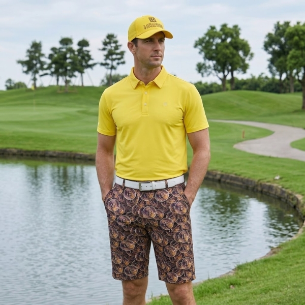 Alternative view of Bitcoin Cryptocurrency Golf Shorts - Hreski 120