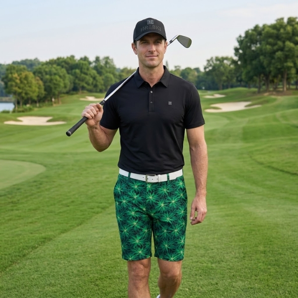 Alternative view of Marijuana Leaves Golf Shorts - Hreski 121