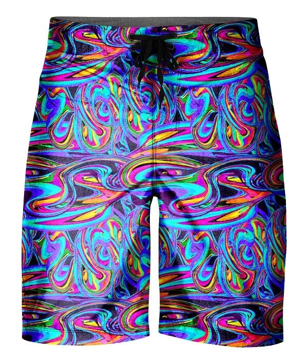 Abstract Disco Swimming Board Shorts - Hreski 119