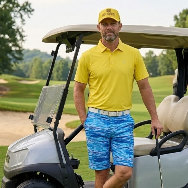 Alternative view of Water Waves Golf Shorts - Hreski 124