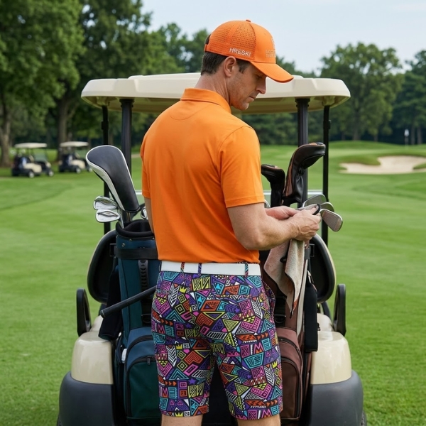 80's - 90's Memphis Hipster Style Golf Shorts - Hreski 131 - Image 5