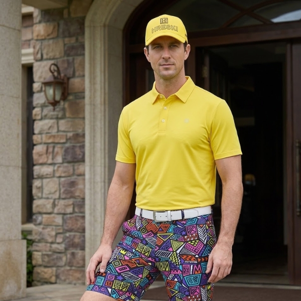 80's - 90's Memphis Hipster Style Golf Shorts - Hreski 131 - Image 3