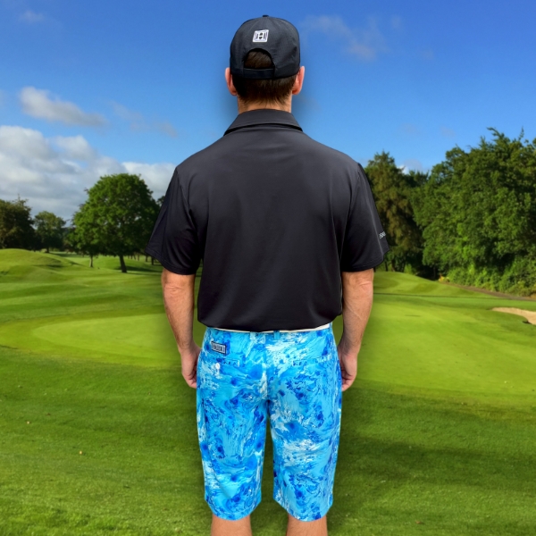 Abstract Blue Watercolor Marble Golf Shorts - Hreski 136 - Image 8