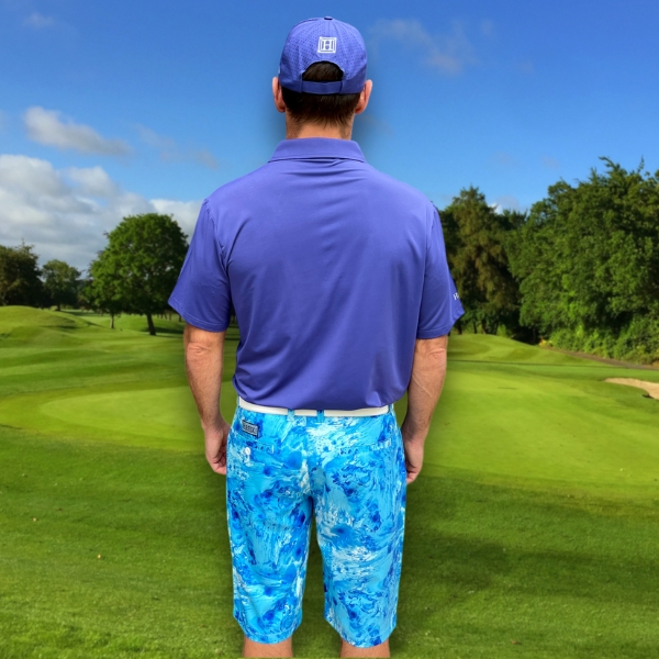 Abstract Blue Watercolor Marble Golf Shorts - Hreski 136 - Image 6