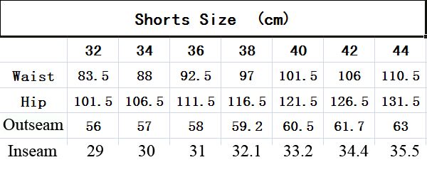Usa Shorts Size Chart