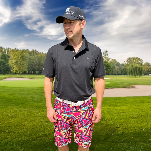 Colorful Geometric Golf Shorts - Hreski 141 - Image 4