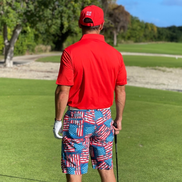American Flag Patriotic Golf Shorts - Hreski 150 - Image 14