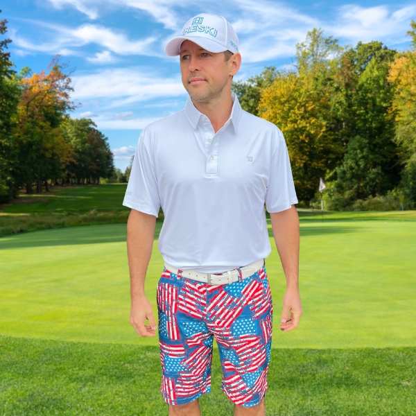 American Flag Patriotic Golf Shorts - Hreski 150 - Image 5