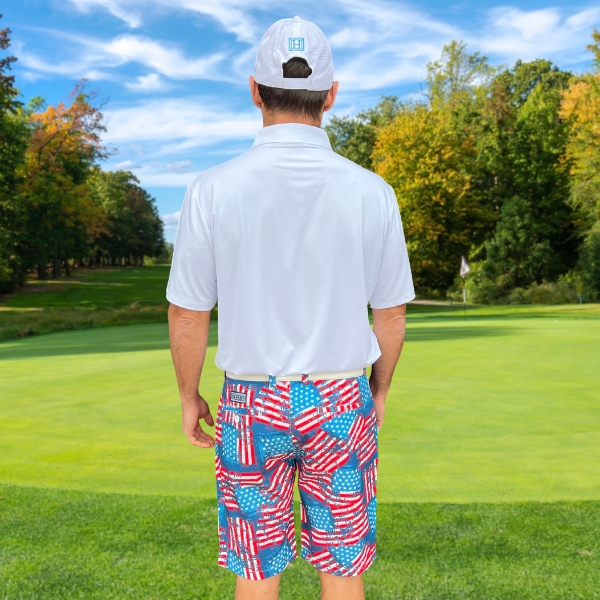 American Flag Patriotic Golf Shorts - Hreski 150 - Image 18