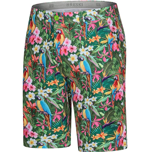 Parrots and Tropical Flowers Golf Shorts - Hreski 152 - Hreski.com ...