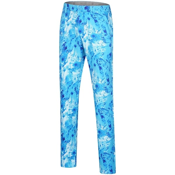 Abstract Blue Watercolor Marble Golf Pants - Hreski 136