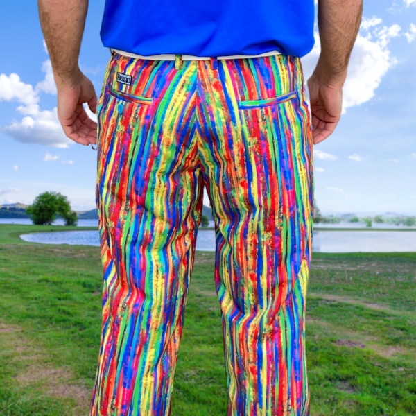 Multi-Color Stripes Golf Pants - Hreski 145 - Image 3