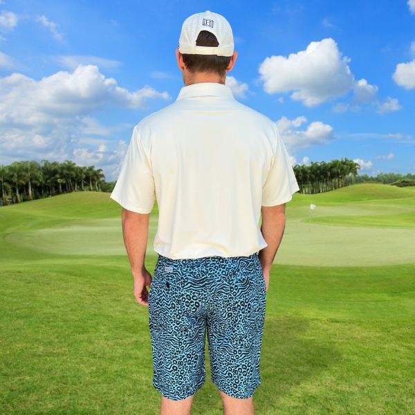 Turquoise Zebra-Leopard Golf Shorts - Hreski 155 - Image 6
