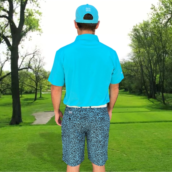Turquoise Zebra-Leopard Golf Shorts - Hreski 155 - Image 10
