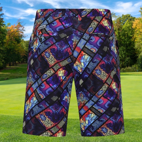 Alternative view of Assorted Mosaic Art Golf Shorts - Hreski 166
