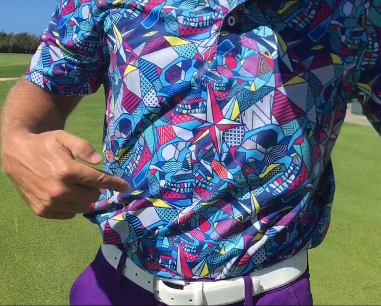 Geometric Blue Skulls Golf Shirt - Hreski 153 - Hreski.com