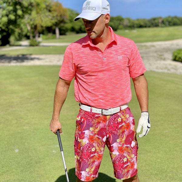 Pink Flamingos in Jungle Flowers Golf Shorts - Hreski 180 - Hreski.com ...