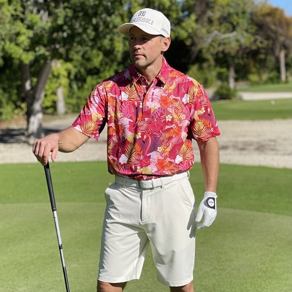 Pink Flamingoes in Jungle Flowers Golf Shirt - Hreski 180 - Hreski.com ...