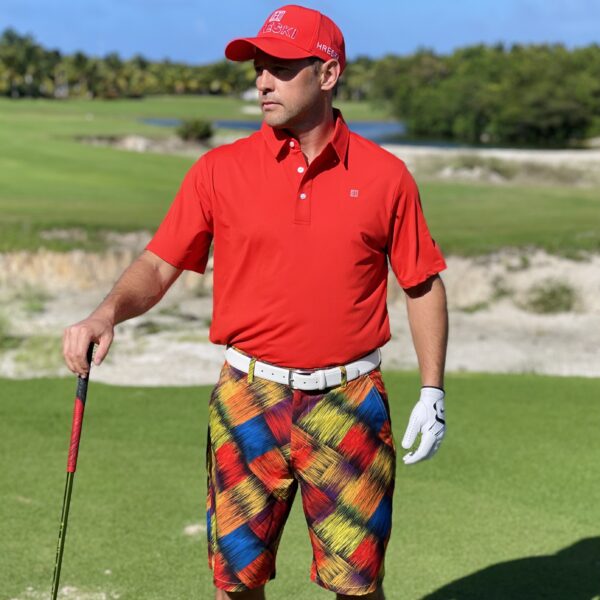 Alternative view of Red Golf Shirt - Hreski 622