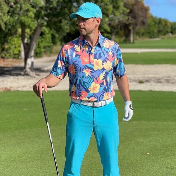 Alternative view of Light Blue Golf Pants - Hreski 608