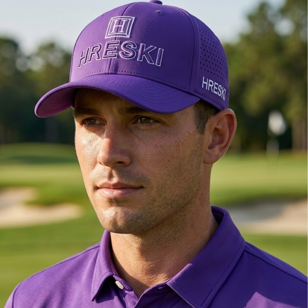 Alternative view of Violet Purple Golf Cap - Hreski 613