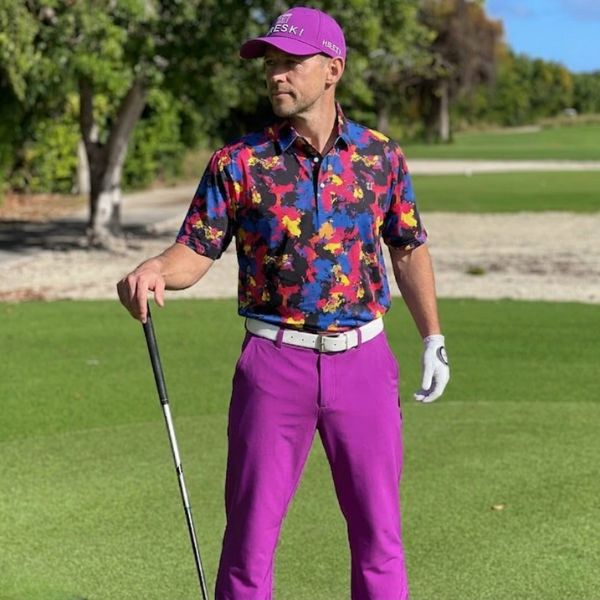 Alternative view of Purple Golf Pants - Hreski 614