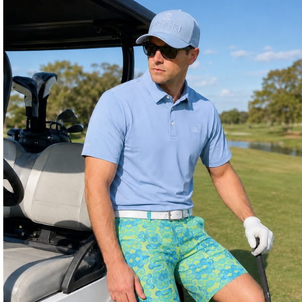 Octopus Arms and Legs on Light Green Background Golf Shorts - Hreski 199 - Image 2