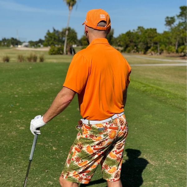 Oranges, Cinnamon Sticks, Pine Cones and Needles Golf Shorts - Hreski 206 - Image 5