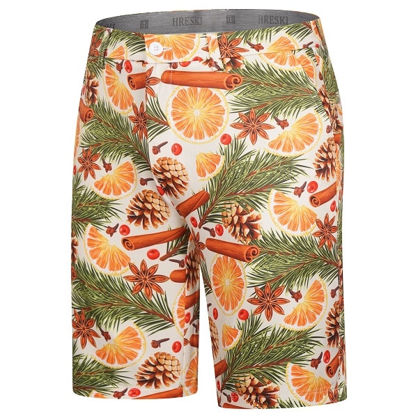 Oranges, Cinnamon Sticks, Pine Cones and Needles Golf Shorts - Hreski ...