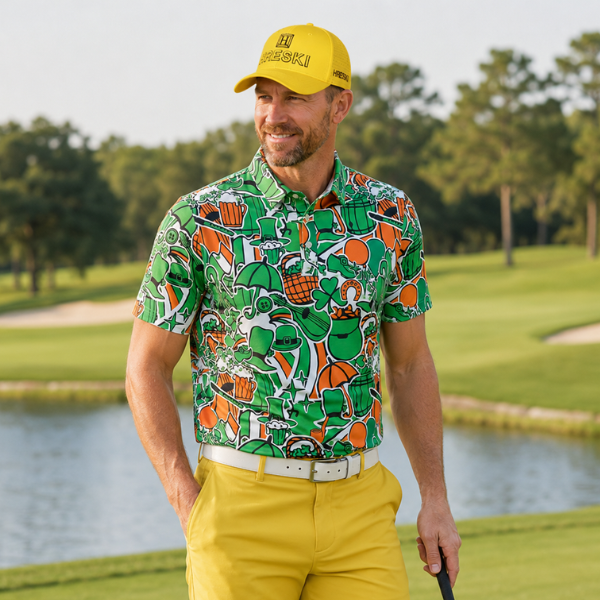Various Green and Orange St. Patrick's Day Accessories Golf Shirt
