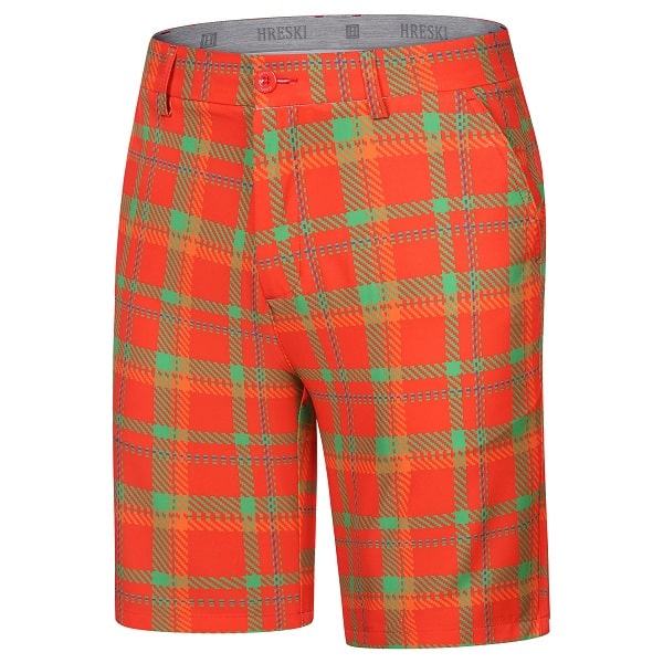 Red, Green, and Orange Plaid Design Golf Shorts - Hreski 220 - Hreski ...