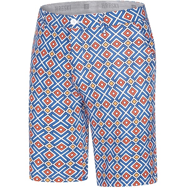 White and Blue Crosses with Orange and Yellow Diagonal Squares Golf ...