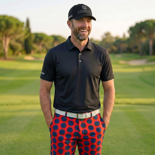 Blue Dots on Red Polka Golf Pants - Hreski 158 - Image 3