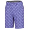 Purple and White Optical Illusion Golf Shorts  - Hreski 248