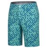 Teal Maze over Coastal Blue Golf Shorts- Hreski 249