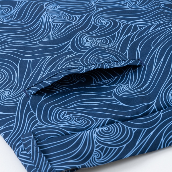 Twilight Current with Dark Navy & Blue Waves Golf Shorts - Hreski 258 - Image 11