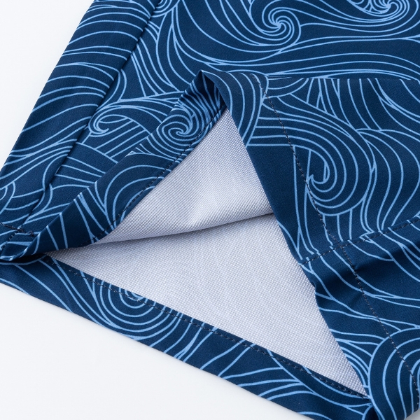 Twilight Current with Dark Navy & Blue Waves Golf Shorts - Hreski 258 - Image 12