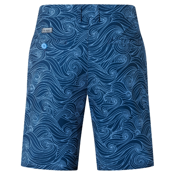 Twilight Current with Dark Navy & Blue Waves Golf Shorts - Hreski 258 - Image 15